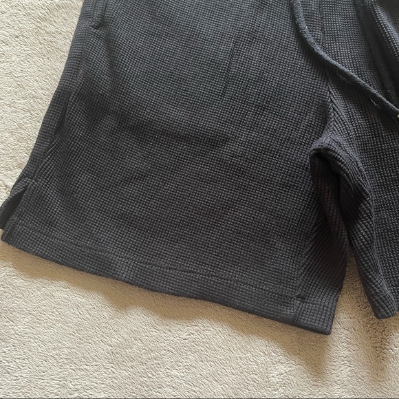 Black Waffle Knit Shorts - Picture 8 of 17